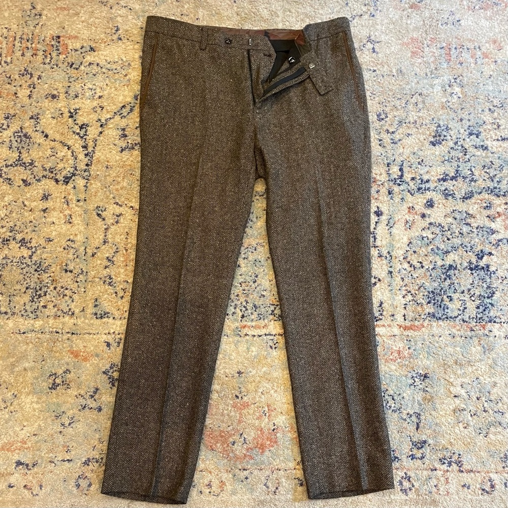 Paisley & Gray Brown Tweed Dress Pants - Slim Fit